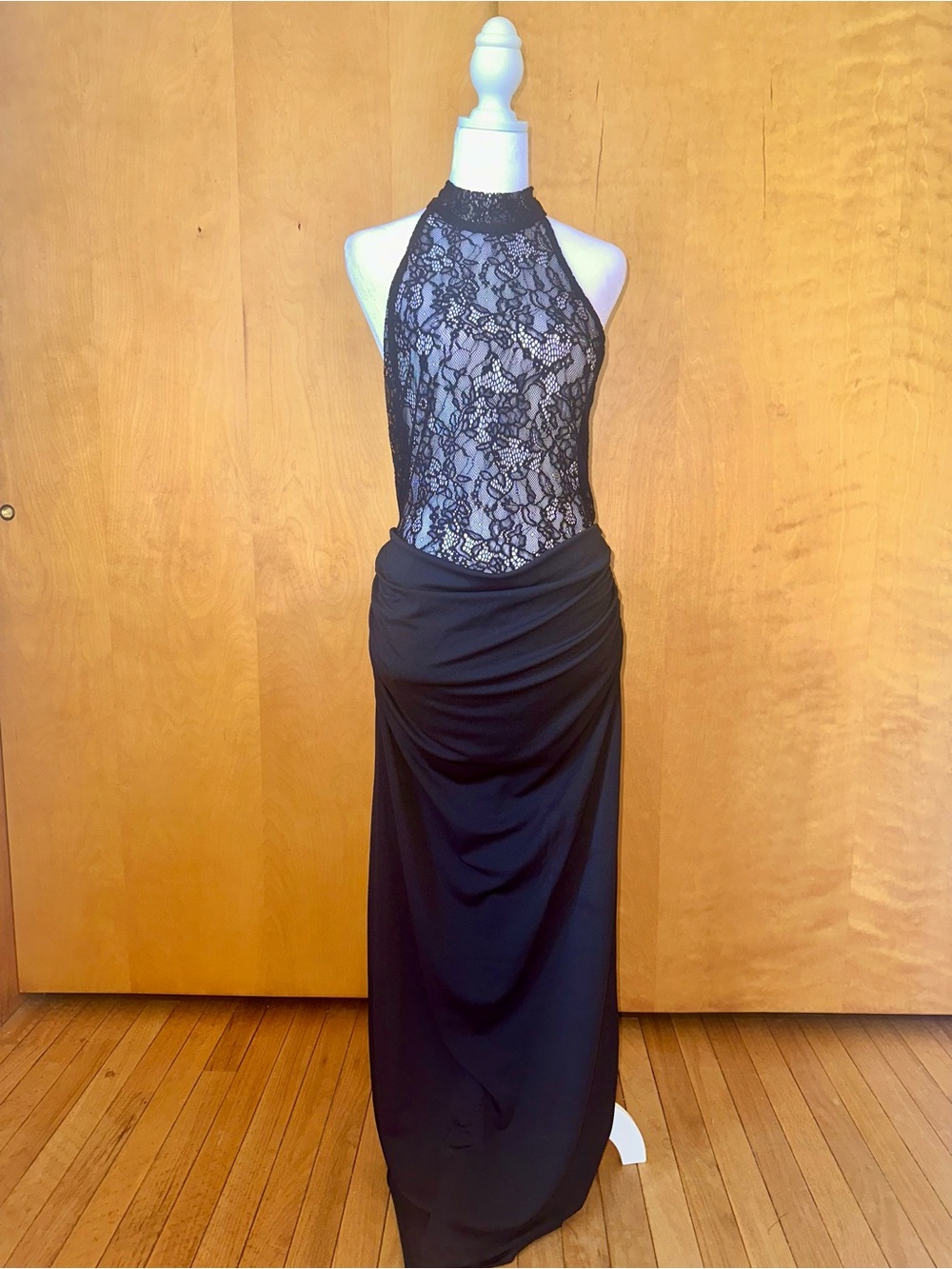 Zara Black Lace Halter Top